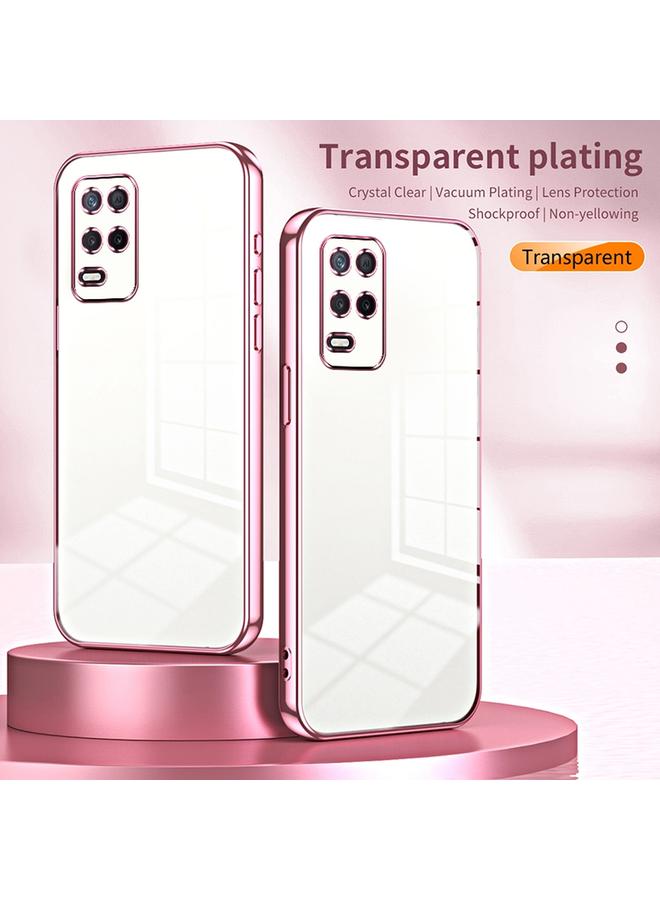 S-TOP Case For Realme 8 5G Transparent Plating Fine Hole Phone Case - Image 2