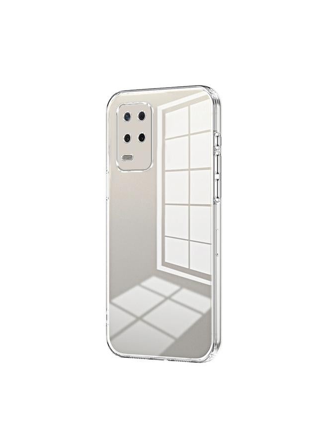 S-TOP Case For Realme 8 5G Transparent Plating Fine Hole Phone Case - Image 1