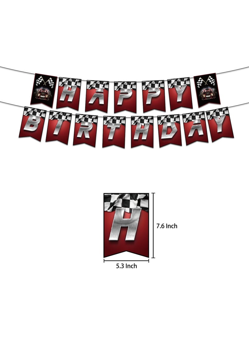 Barakah Cars Birthday Party Decorations, 94 Pcs Race Car Party Supplies Set, Includes Birthday Banner, Cupcake Toppers, Balloons, Stickers, Ideal for Boys' Birthday Party - Image 5