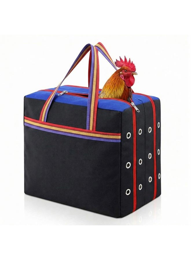 Gilprop Transporte Maleta Cargador Galponeras para Gallos Double Rooster Poultry Carrier Cage Case Chicken Crates Travel Competitions Canvas Bag for Cockfighting Duck Goose Bird 19.7 x 17.7 x 11.8 in - Image 1