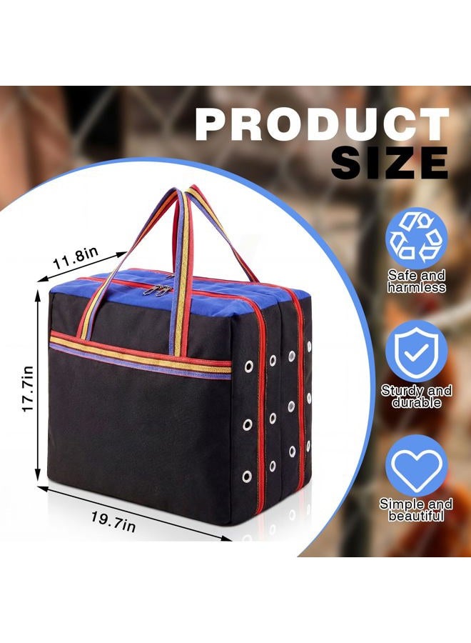 Gilprop Transporte Maleta Cargador Galponeras para Gallos Double Rooster Poultry Carrier Cage Case Chicken Crates Travel Competitions Canvas Bag for Cockfighting Duck Goose Bird 19.7 x 17.7 x 11.8 in - Image 2