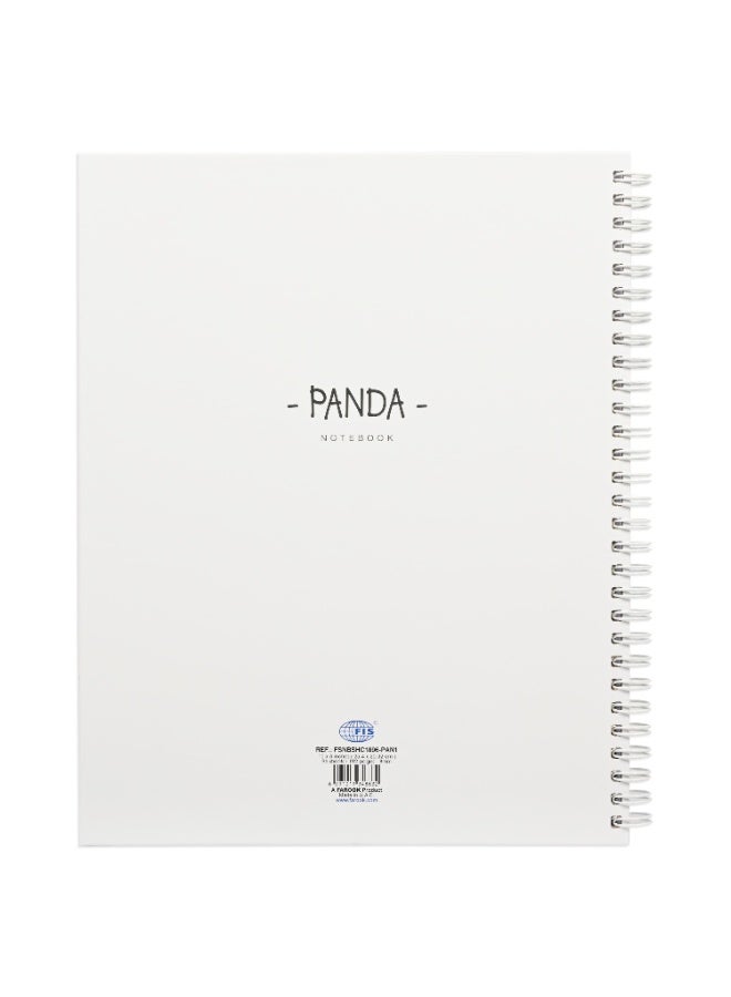 FIS دفتر حلزوني مزدوج، غلاف صلب، حجم 10x8 بوصة، 8 مم خطوط فردية، 96 ورقة، 192 صفحة، عبوة من 5 قطع، تصميم غلاف باندا 1-FSNBSHC1896-PAN1 - Image 5