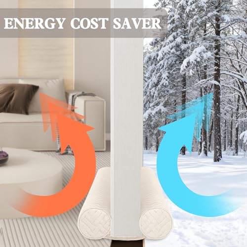 Ciieyuo Velvet Under Door Draft Stopper, Noise Blocker & Soundproof Door Seal, Blocks Cold Air, Light & Smoke, Easy Install Under Door Gap Filler, Door Sweep for Bottom 30"-36" Grey - Image 4