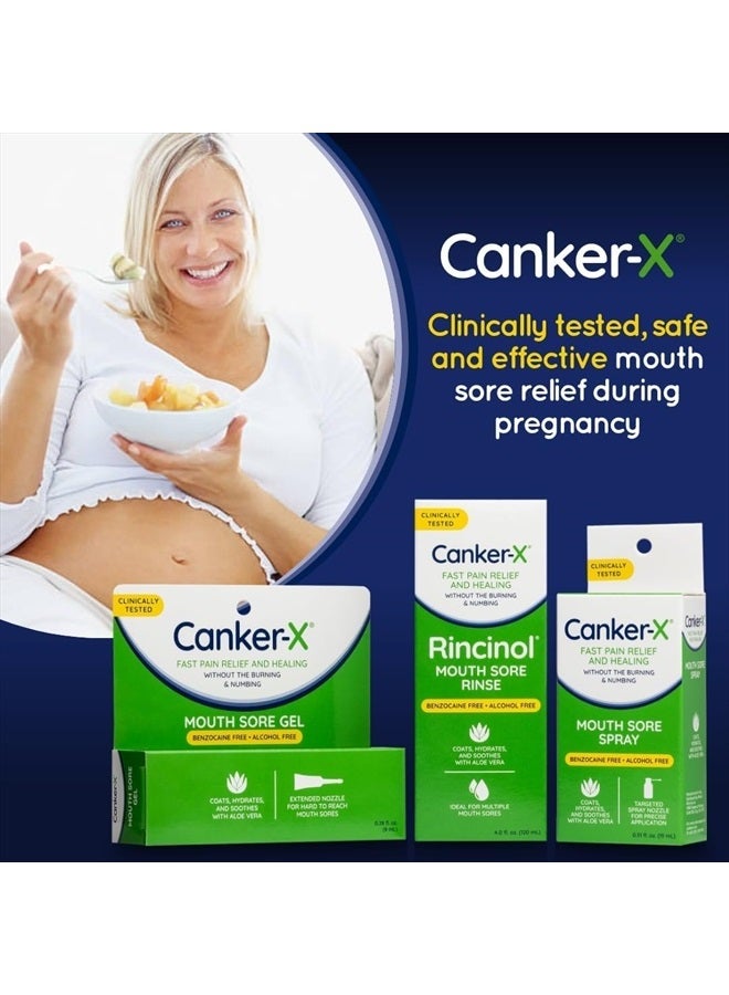 Canker-X Mouth Sore Gel, Fast Pain Relief & Healing for Canker Sores, Cheek Bites and Oral Abrasions, Oral Gel, Benzocaine Free and Alcohol Free, Adults and Children 6+ Years, 0.28 fl oz - Image 4