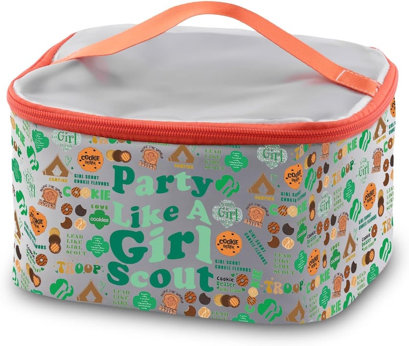 PXTIDY Cookie Dealer Makeup Bag Girl Scout Gift Party Like a Girl Scout Cosmetic Case Scout Cookies Bag Scout Leader Gift