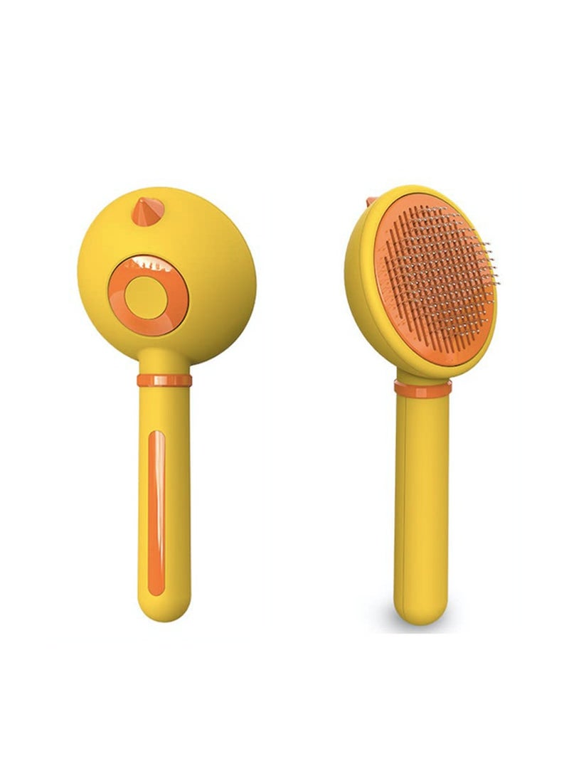 Arabest Cat Grooming Brush,Cute Cat Brushes for Indoor Cats,Self Cleaning Slicker Brushes for Dogs and Cats - Image 1