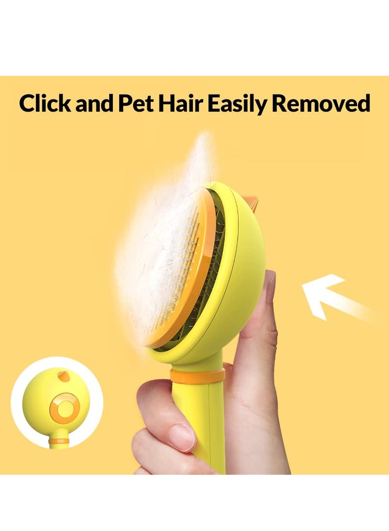 Arabest Cat Grooming Brush,Cute Cat Brushes for Indoor Cats,Self Cleaning Slicker Brushes for Dogs and Cats - Image 3