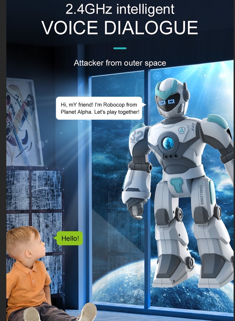 Subotech Remote Control Robot for Kids Extra Large, 15.4" Programmable RC Robot Toy with Sing Dance, Gesture Sensing & Voice Control Rechargeable Smart Toy for Boys Girls Toddler 3 4 5 6 8+, Presents For Kids - Image 2