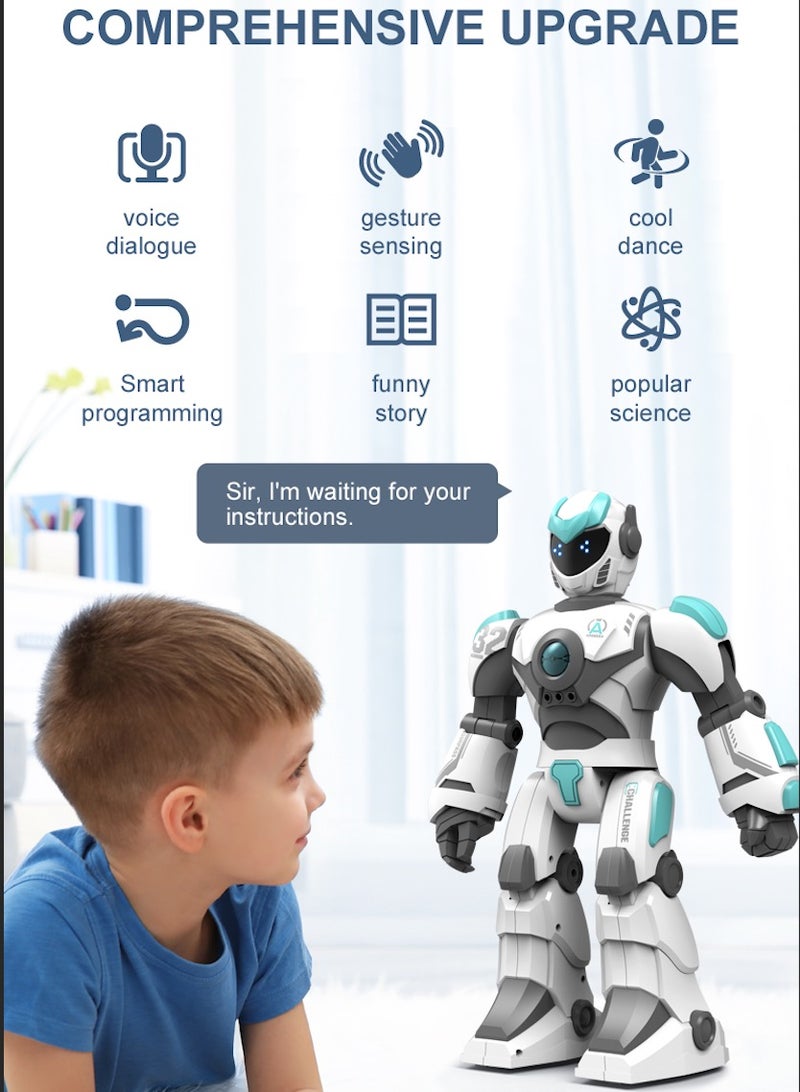 Subotech Remote Control Robot for Kids Extra Large, 15.4" Programmable RC Robot Toy with Sing Dance, Gesture Sensing & Voice Control Rechargeable Smart Toy for Boys Girls Toddler 3 4 5 6 8+, Presents For Kids - Image 5