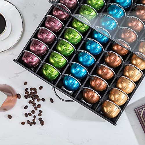 Flagship for Vertuo Pod Holder Coffee Pod Organizer for Nespresso Pod Storage Glass Top(50 Pods Capacity) - Image 5