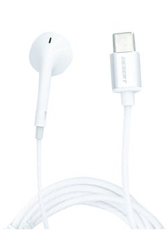 Desert Powerful Bass Type-C Earphone White  - Image 2