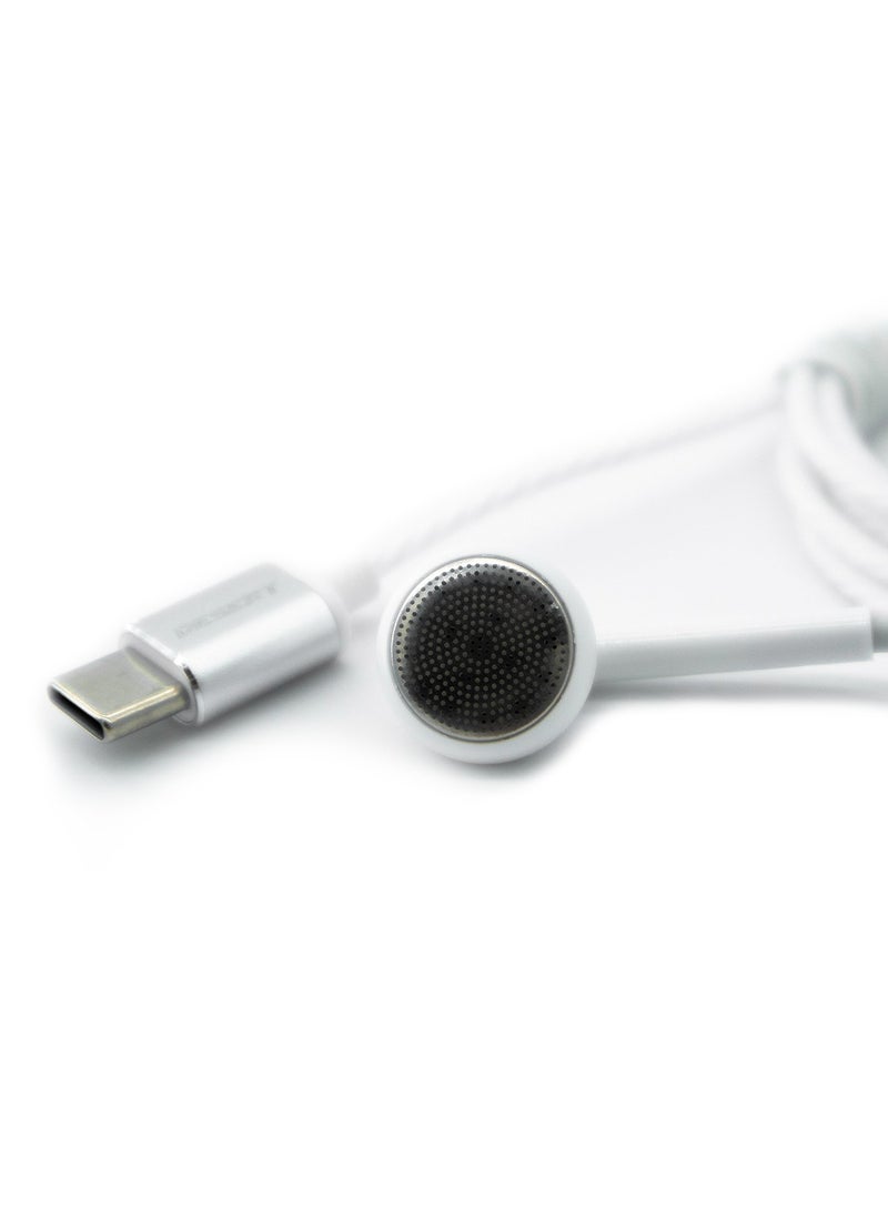 Desert Powerful Bass Type-C Earphone White  - Image 4