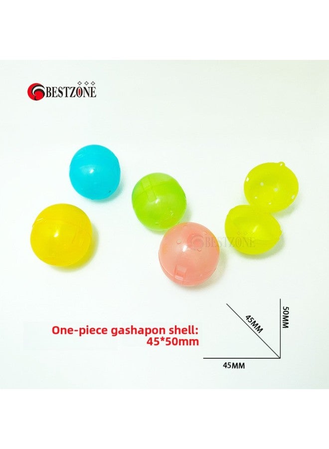 Gashapon Machine 5cm Gashapon 45x 45/50mm/55/65/70 Plastic Ball Bandai Conjoined Gashapon Toy Ball-Color:63*70 Conjoined Egg Shell Color Mixing