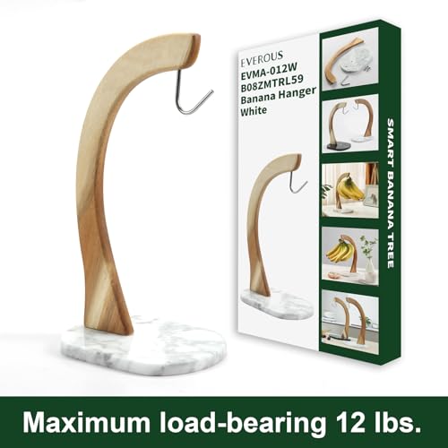 Everous Banana Hanger - Modern Banana Holder Tree Stand with Non-Slip Marble Base - Image 2