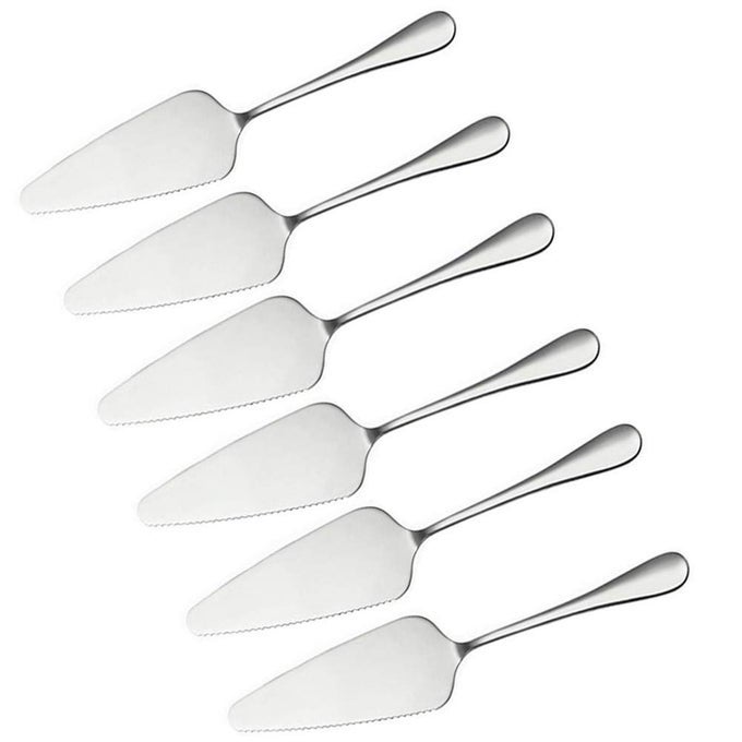 PACK OF 6 STAINLESS STEEL PIZZA PIE CAKE SERVER PIE CAKE SERVING SET PIE CAKE PIZZA SHOVEL CUTTER SILVER