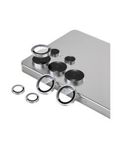 Remson Remson Optic Guard Camera Lens Protector Scratch Resistant Individual Lens Protector with Aluminum Alloy Ring Compatible for Samsung Galaxy S25 Ultra - Silver  - Image 1