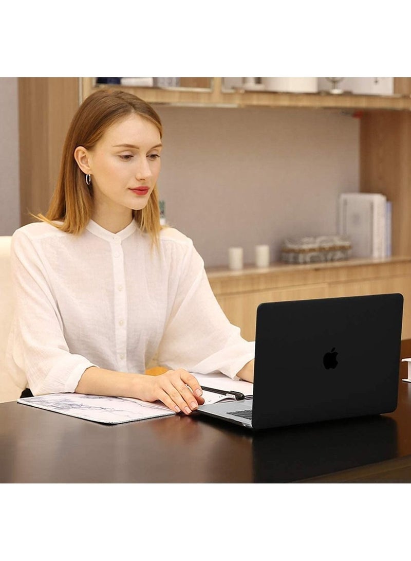 Mufaens Hard Shell Case Cover And Screen Protector Compatible with MacBook New Pro 13-inch Model M1/M2  A2338/A2251/A2289/A2159/A1989/A1708/A1706 with/Without Touch Bar Release 2021/2020/2019/2018/2016 Black - Image 3