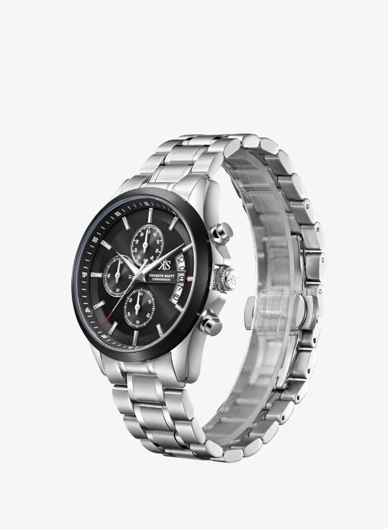 كينيث سكوت Men's Stainless steel Chronograph  Watch K26106-SBSB - 42 mm