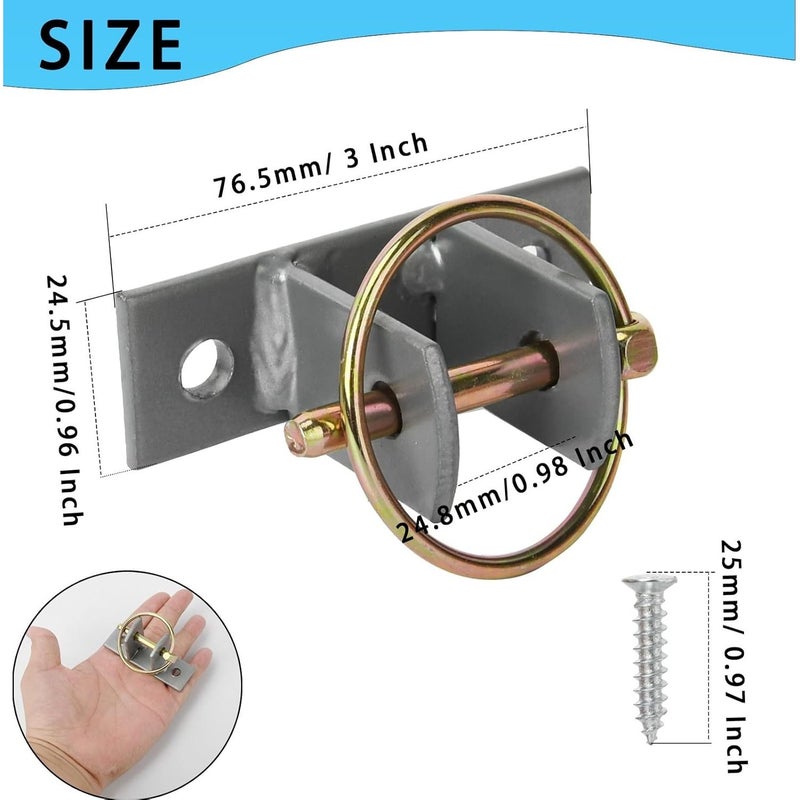 4pcs Heavy Duty Wall Mounted Bucket Hook With Quick Release Pin For Equestrian Water Bucket Horse Stall Stable Farm Animal Supplies - Image 2