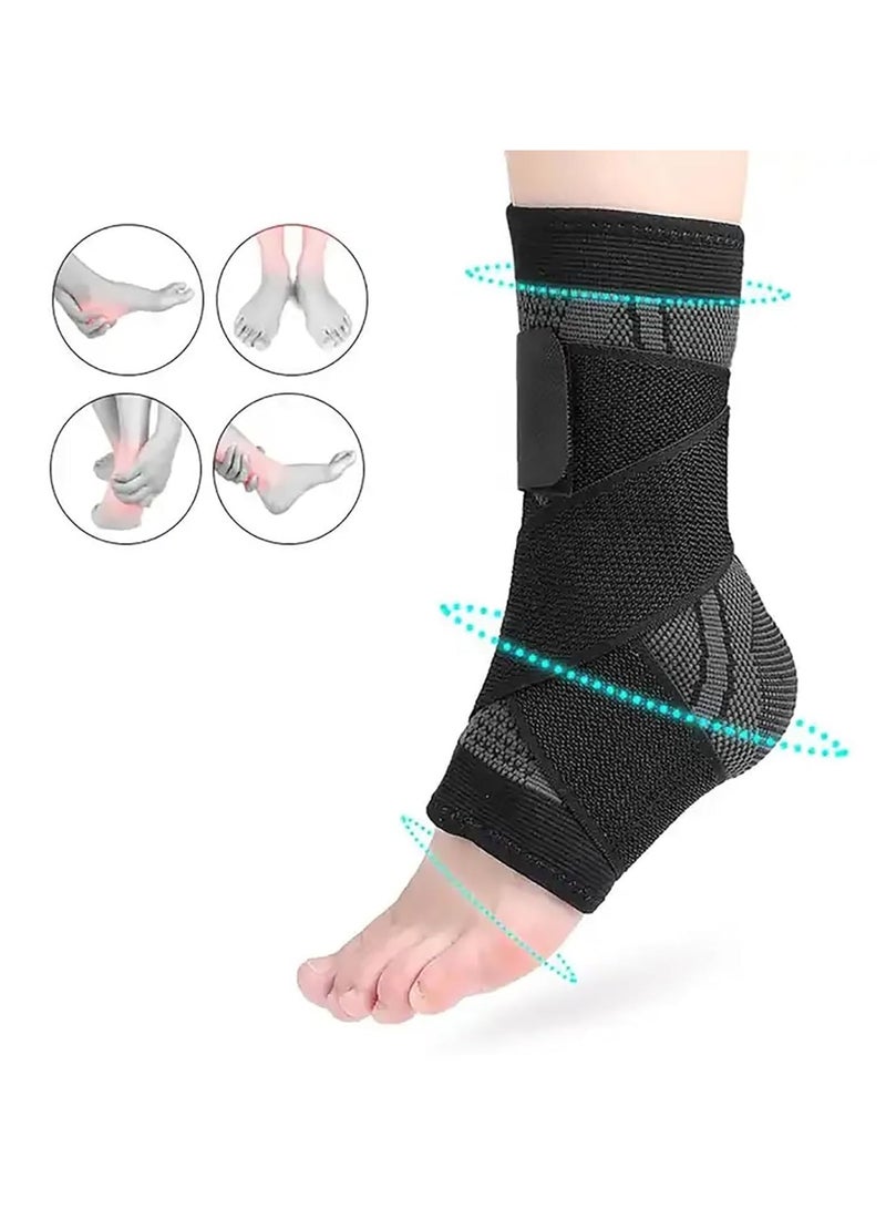 ماسكابوني قطعتان من دعامة دعم الكاحل المضغوطة القابلة للتعديل للكاحل لتشغيل كرة القدم الرياضية وكرة السلة - Image 5