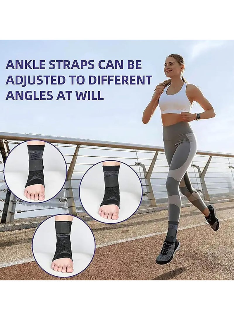 ماسكابوني قطعتان من دعامة دعم الكاحل المضغوطة القابلة للتعديل للكاحل لتشغيل كرة القدم الرياضية وكرة السلة - Image 4