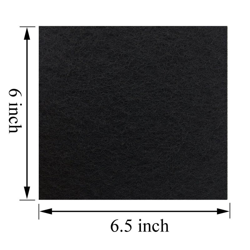 Beacozofu 6 Pack Charcoal Cat Litter Box Replacment Filter Hooded Cat Litter Boxes and Pans Carbon Odor Filters, Black - Image 3