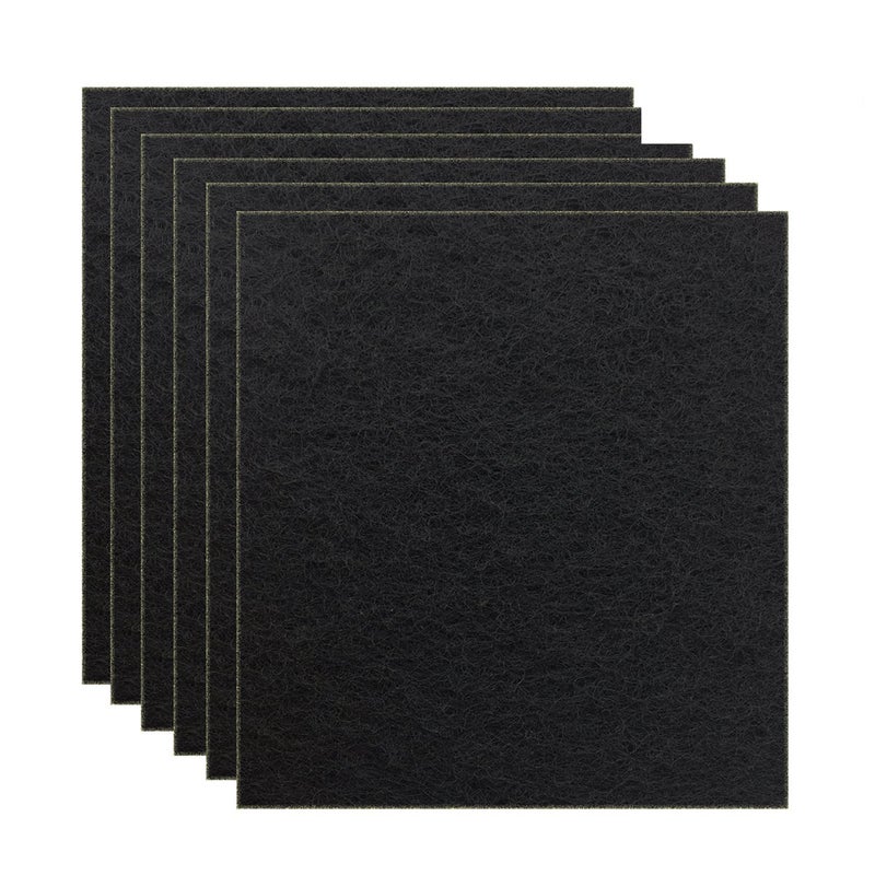 Beacozofu 6 Pack Charcoal Cat Litter Box Replacment Filter Hooded Cat Litter Boxes and Pans Carbon Odor Filters, Black - Image 1