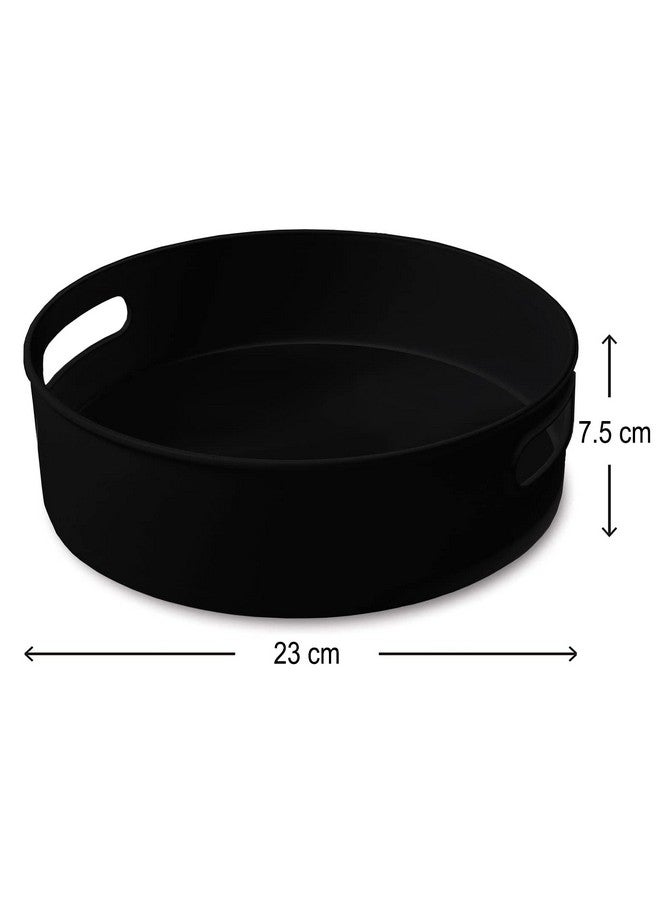 INOVERA (LABEL) حامل توابل وكوزماتيك دوار 360° من إينوفيرا (23L x 23B x 7.5H سم، أسود) - Image 2