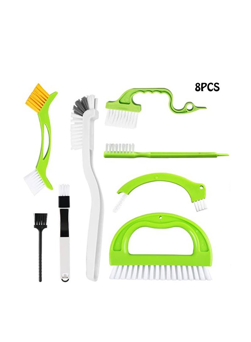 8 Pack Grout Cleaner Brush, Hand-held Groove Gap Cleaning Tools Tile Joint Scrub Brush to Deep Clean, Household Cleaning Brushes for Window Door Track, Stove Tops, Shower, Kitchen, Seams, Floor Lines  - Image 1