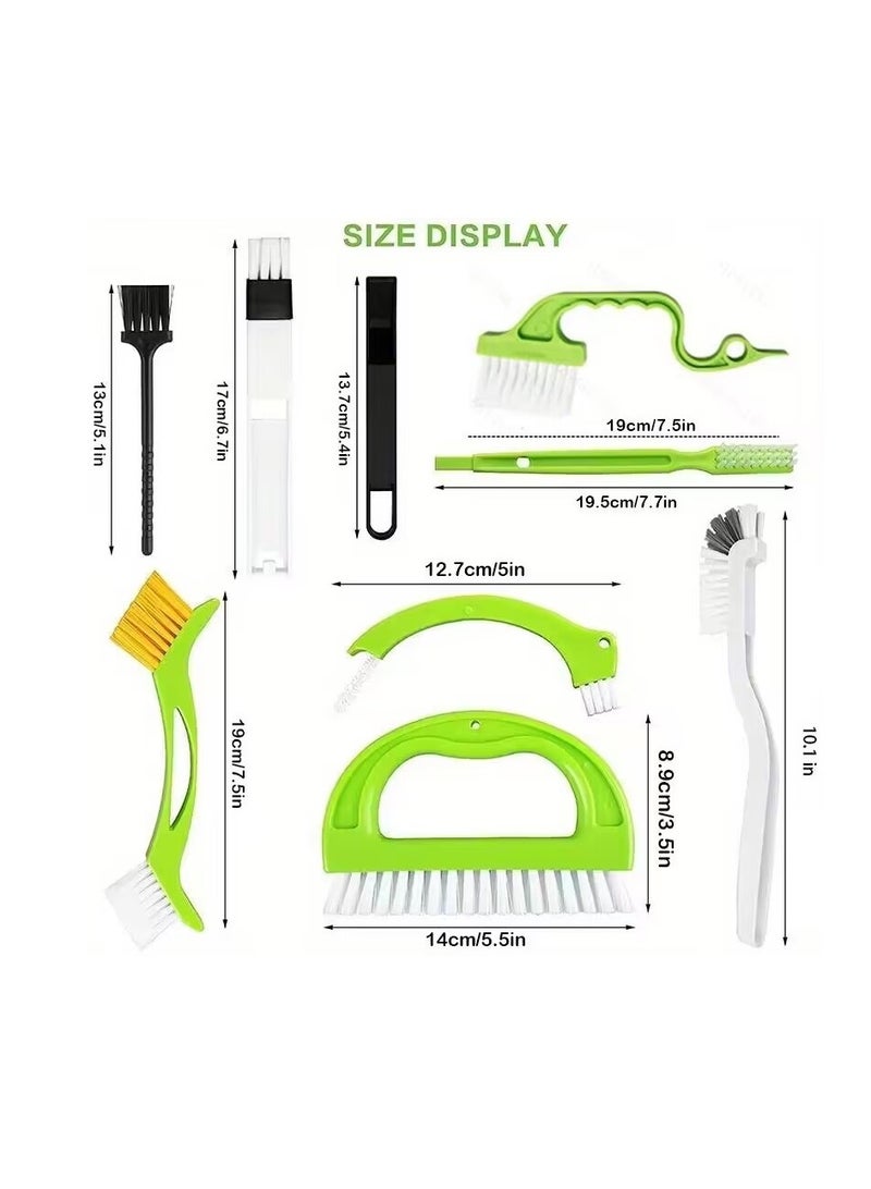8 Pack Grout Cleaner Brush, Hand-held Groove Gap Cleaning Tools Tile Joint Scrub Brush to Deep Clean, Household Cleaning Brushes for Window Door Track, Stove Tops, Shower, Kitchen, Seams, Floor Lines  - Image 2