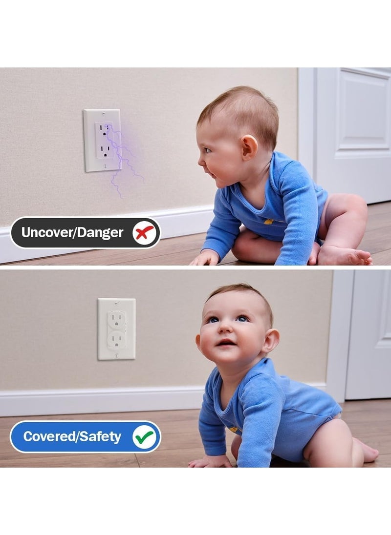 Socket Covers, Baby Proofing Plug Covers, 20 Pcs ABS Material Odorless Practical Stable Anti-Electric Shock Tool, Suitable For Homes, Schools, Restaurants, Shopping Malls Etc