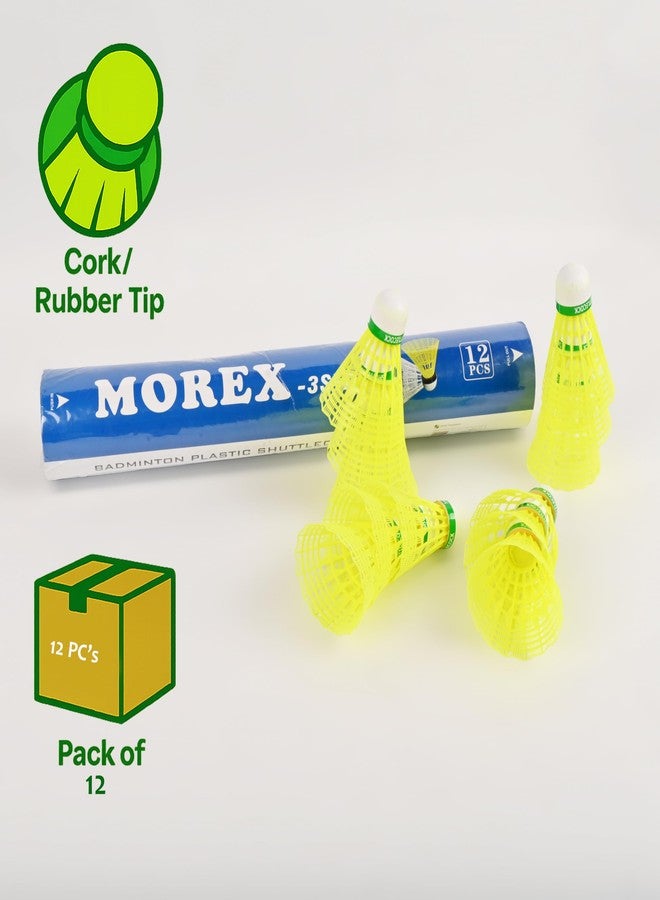 MOVEX Morex Plastic Shuttlecock Badminton - Set of 12 | High-Speed Badminton Training Shuttlecocks with Heavy Plastic & Duck Cork for Great Stability & Durability | Ideal for Indoor & Outdoor Sports - Image 5