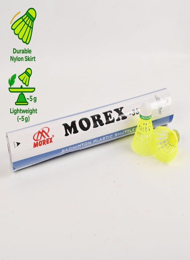 MOVEX Morex Plastic Shuttlecock Badminton - Set of 12 | High-Speed Badminton Training Shuttlecocks with Heavy Plastic & Duck Cork for Great Stability & Durability | Ideal for Indoor & Outdoor Sports - Image 2