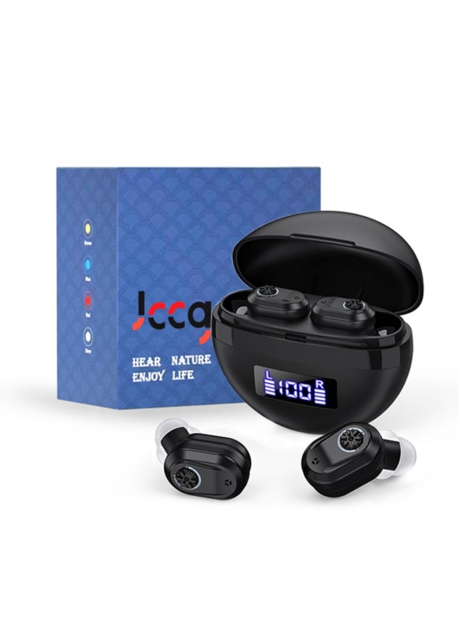 Jccgoo Rechargeable Hearing Aids Sound Amplifier to Assist Hearing, Premium Comfort Design and Nearly Invisible  - Image 1