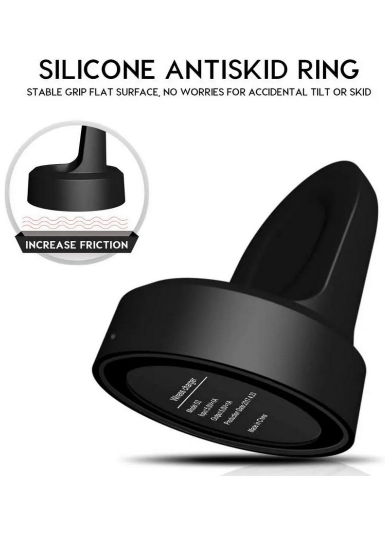 Generic - Wireless Fast Charger for Samsung Galaxy Watch SM-R800/R810/R815 (Gear S3/S2 Frontier) Replacement Charging Dock with USB Cable PTC Protection LED Indicator Magnetic Attachment - Image 1