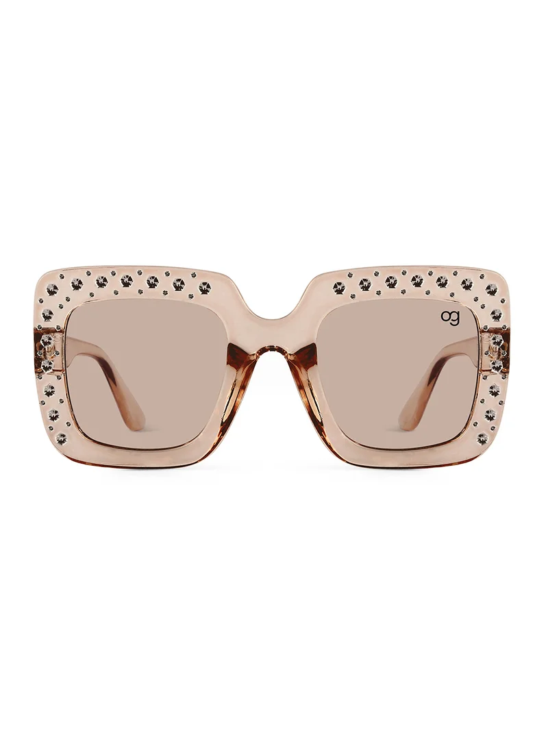 ووجلز Stylish Brown Kids Square Sunglases