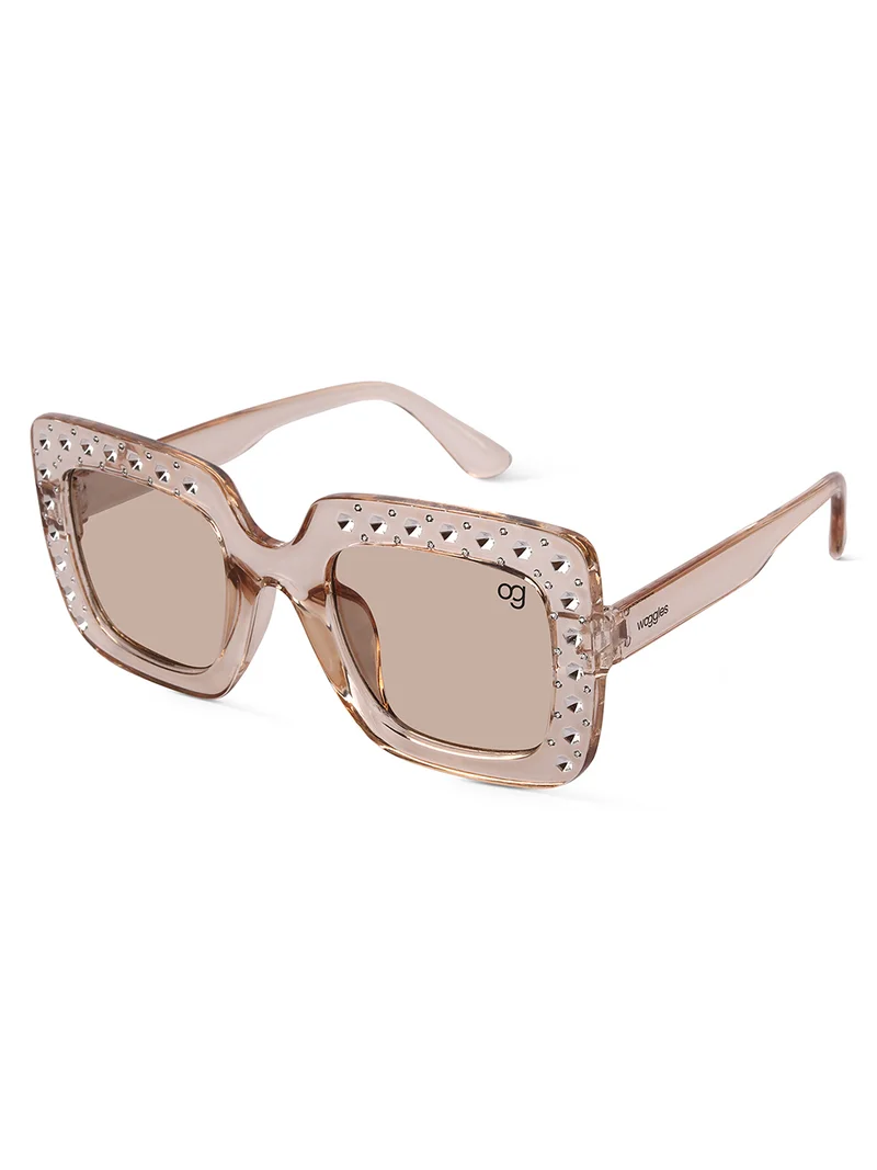 ووجلز Stylish Brown Kids Square Sunglases