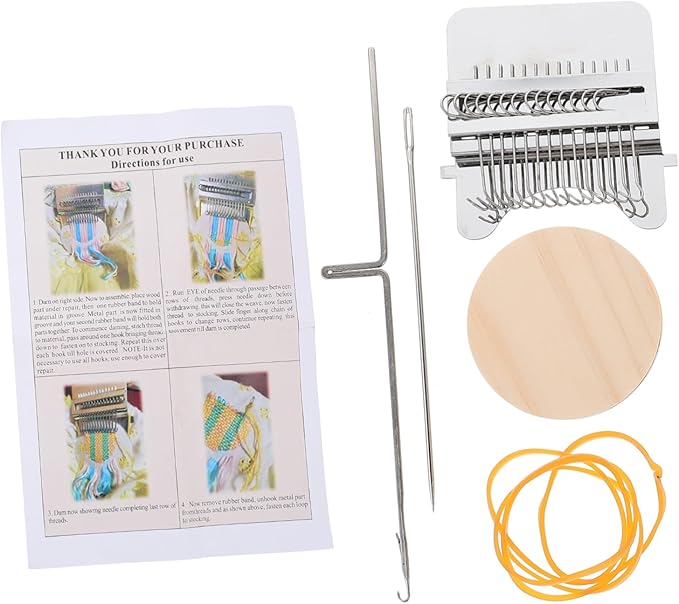 Wooden Weaving Knitting Machine DIY Tool 12X7cm Assorted Color For Clothing Socks Repair - Image 1