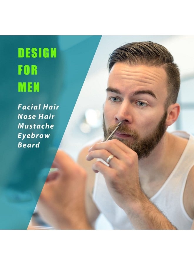 Beauenty 2 Pcs Facial Hair Small Grooming Scissors For Men Women，Eyebrow, Nose Hair, Mustache, Beard, Eyelashes, Ear Trimming Kit，Curved and Rounded Safety Tip Clippers For Hair Cutting，Stainless Steel  - Image 5