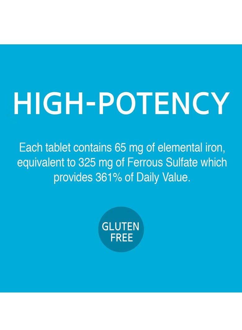 21st Century HealthCare Iron 65 mg Ferrous Sulfate 325 - 120 Tablets - Image 3