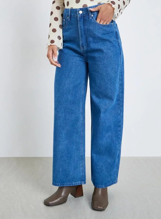 Styli Women High Rise Wide Leg Jeans