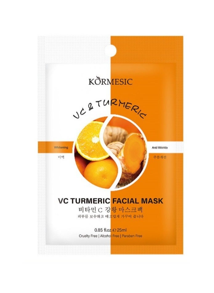 Kormesic قناع الوجه المُشرِق بفيتامين سي والكركم - Image 1