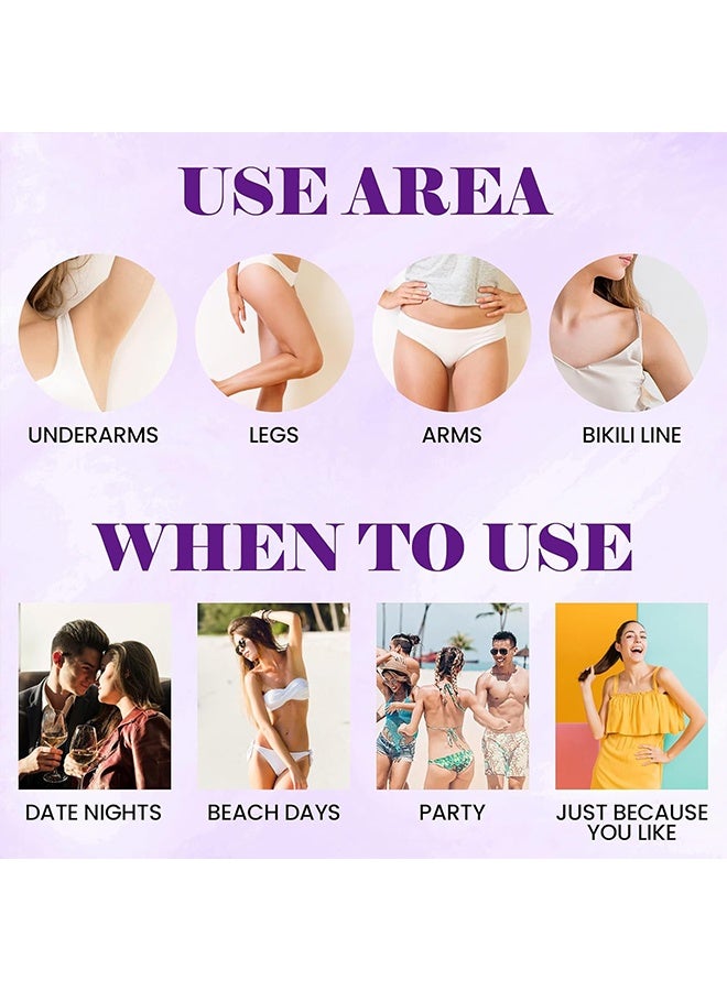 Luxfume Hair Removal Mask,for Arms Legs and Underarms Hair Removal Sensitive Hair Removal Cream Effective and Painless Soothing and Brightens Skin Turmeric Hair Removal Mask Cream,120g - Image 4