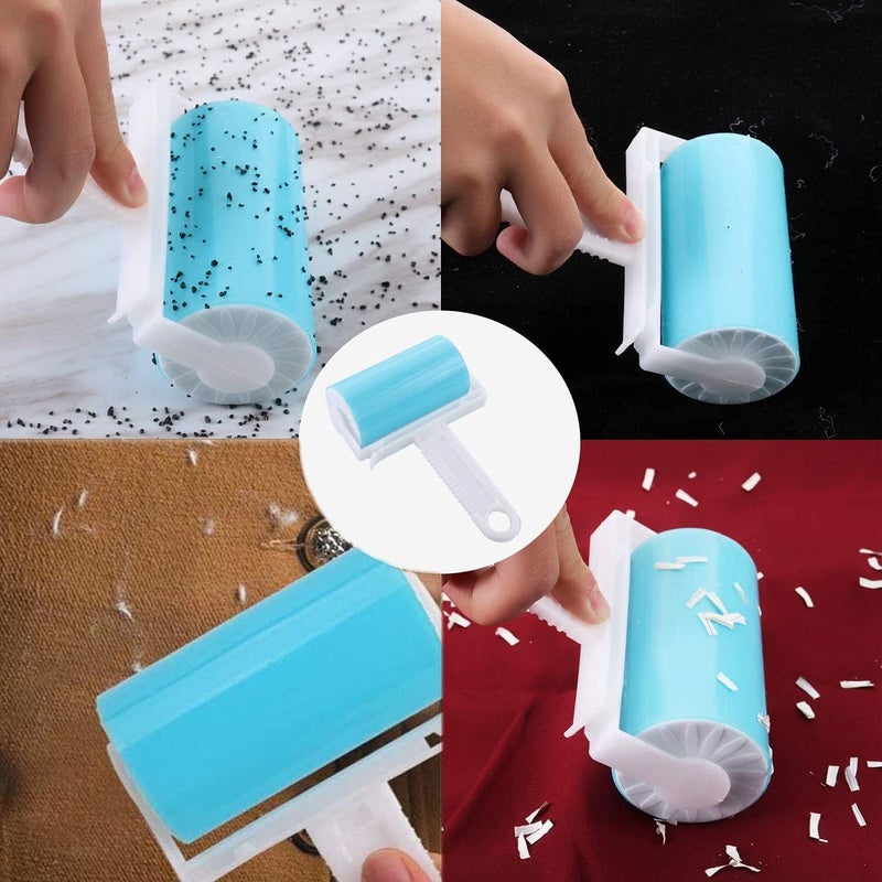 WISHBONE Washable LINT Remover Roller Reusable EasyTear Pet Hair Remover for Clothes Sofa Furniture Sweater Dust Dirt Washable Sticky Hair Clothes Sticky Roller Buddy for Wool Dust Catcher - Image 4