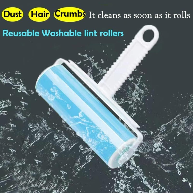 WISHBONE Washable LINT Remover Roller Reusable EasyTear Pet Hair Remover for Clothes Sofa Furniture Sweater Dust Dirt Washable Sticky Hair Clothes Sticky Roller Buddy for Wool Dust Catcher - Image 5
