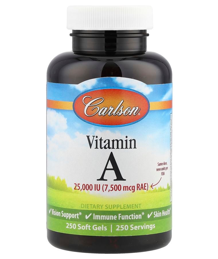 Vitamin A 7500 mcg RAE (25000 IU) 250 Soft Gels