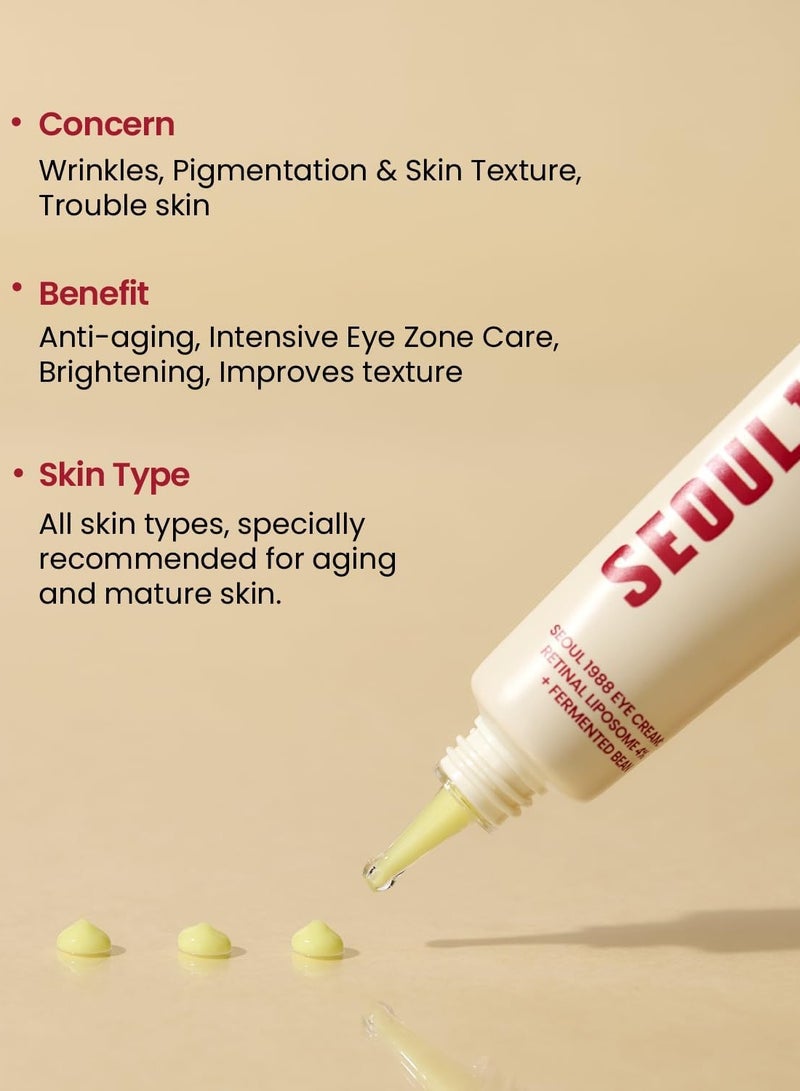 K-SECRET SEOUL 1988 Eye Cream : Retinal Liposome 4% + Fermented Bean - Image 4