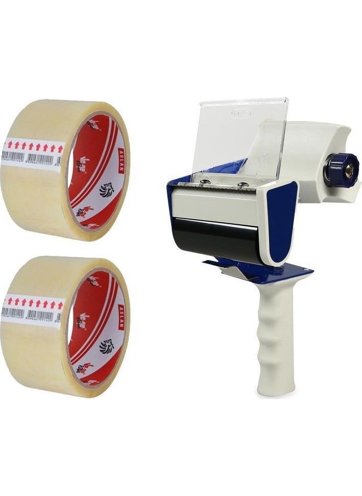 MAS 670 Box Taping Machine + 2 Vege Box Tape 45 x 40 M Aslan 