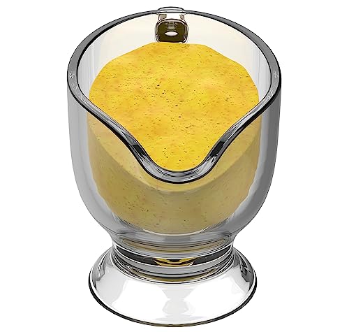 RONDURE SET OF 2 Glass Gravy Boat - 7 oz with Handle Creamer Pitcher for Dining, Sauces, Salad Dressing Home Decor - Image 5