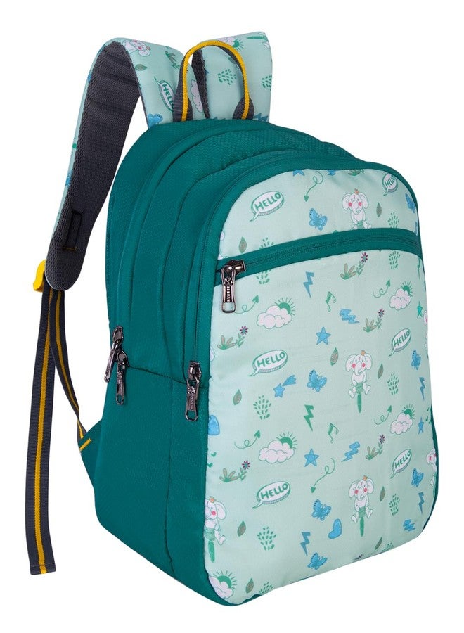 COSMUS MINO APPU Printed School Bag T Green 20L - 16 inches Kids Polyester Backpack ideal for Boys and Girls of Age Group 2-5 yrs | Small Students Daypacks - Image 1